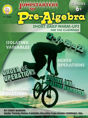 cover image of Jumpstarters for Pre-Algebra